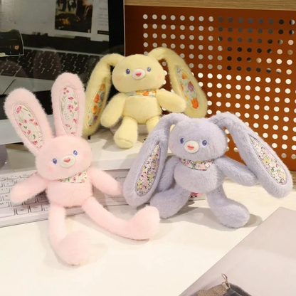 Unisex Kids Soft Fidget Bunny Toy, plush stress relief sensory toy for baby gift keychain