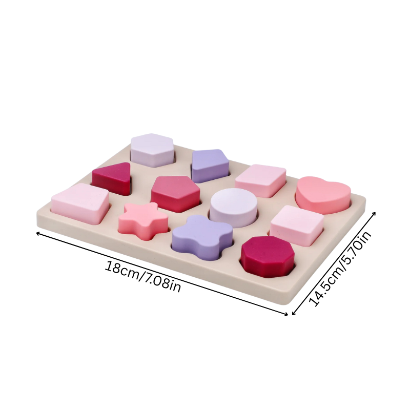 Montessori silicone shape sorter for kids, sensory puzzle toy for early learning & child development