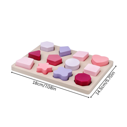 Montessori silicone shape sorter for kids, sensory puzzle toy for early learning & child development