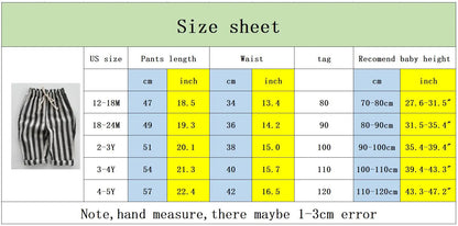 Stylish striped unisex kids linen cotton pants, a versatile addition to baby wardrobe