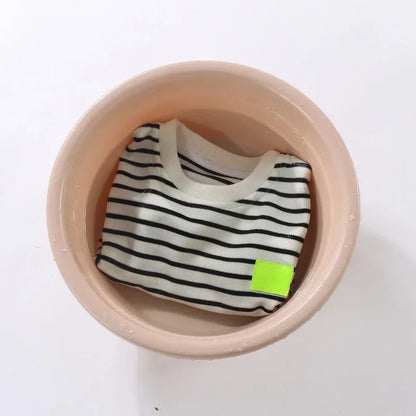 Playwear for active kids: unisex striped shirt and shorts set designed for comfort and style