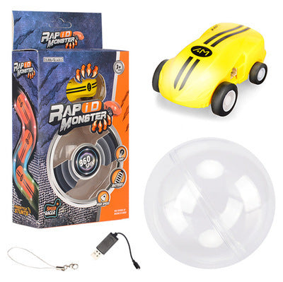 Unisex children's RC car, perfect mini stunt and fidget toy with vibrant LED illumination.