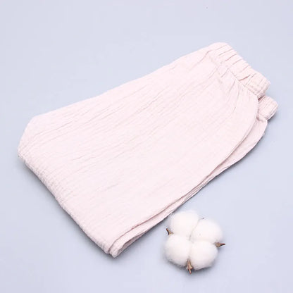 Unisex cotton blend summer pants, elastic waist, easy to wear for active play