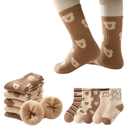 Toddler cozy fleece socks in a solid color, ideal for cold weather foot warmth