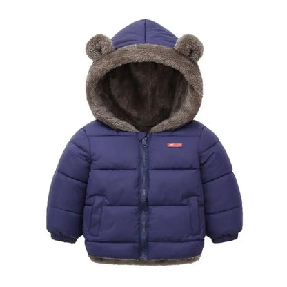 Unisex kids heighten hooded winter jacket in grey, versatile warm outerwear for toddlers