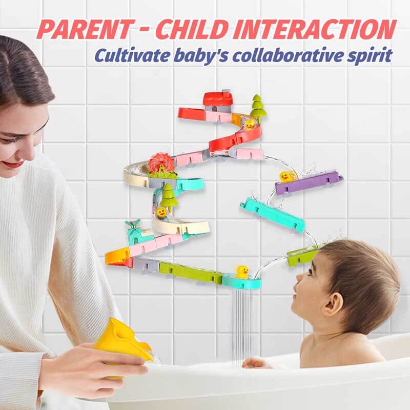 Gift for kids: a water slide bathtub toy with suction cups, ideal for sensory and motor skill development