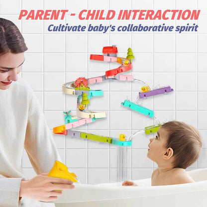 Gift for kids: a water slide bathtub toy with suction cups, ideal for sensory and motor skill development