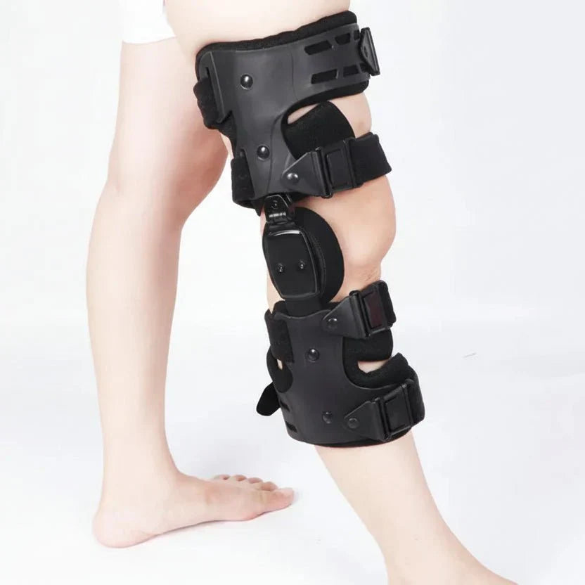 Multi-purpose knee support brace for sports, rehabilitation, pain relief & joint stability.