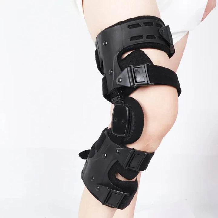 Rehabilitation knee brace for meniscus injury recovery, enhancing mobility & support.