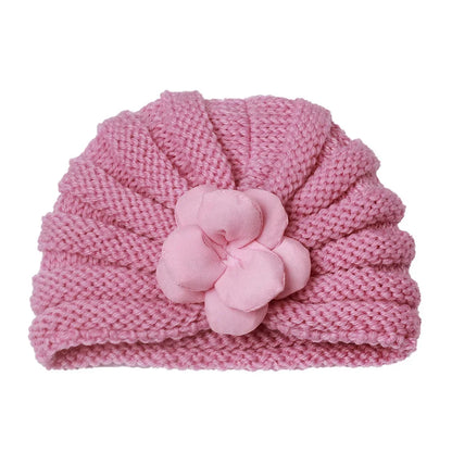 Knitted baby hat, bright candy colors, perfect for keeping baby warm in winter