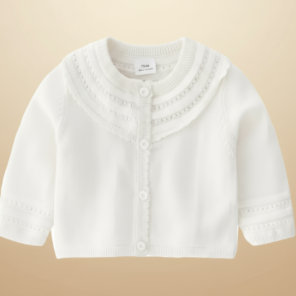 Children's long sleeve knitted cardigan, a timeless piece of baby & kids fashion.