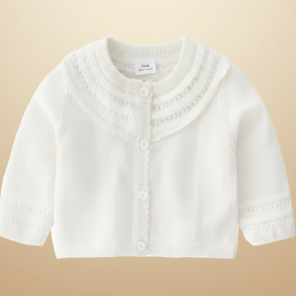 Children's long sleeve knitted cardigan, a timeless piece of baby & kids fashion.