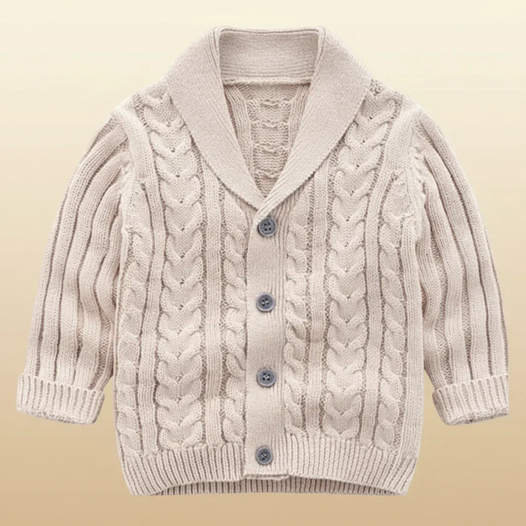 Kids fashion knitted sweater, classic design, durable cotton blend for active toddlers.