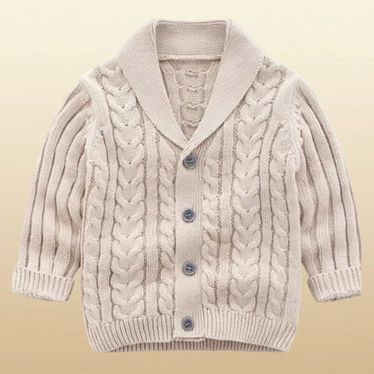 Kids fashion knitted sweater, classic design, durable cotton blend for active toddlers.