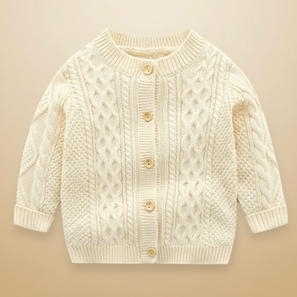 Toddler long sleeve knitted sweater, easy fit, perfect layering piece.