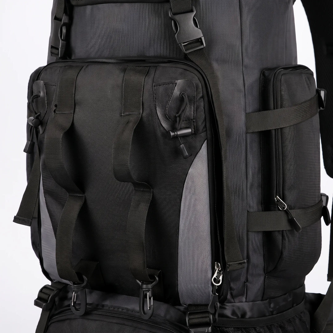 Unisex adventure hiking backpack, designed with large capacity for all your outdoor camping & travel gear. Rucksack.