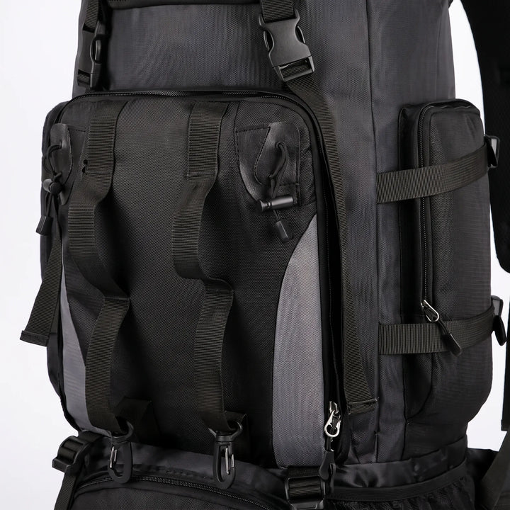 Unisex adventure hiking backpack, designed with large capacity for all your outdoor camping & travel gear. Rucksack.