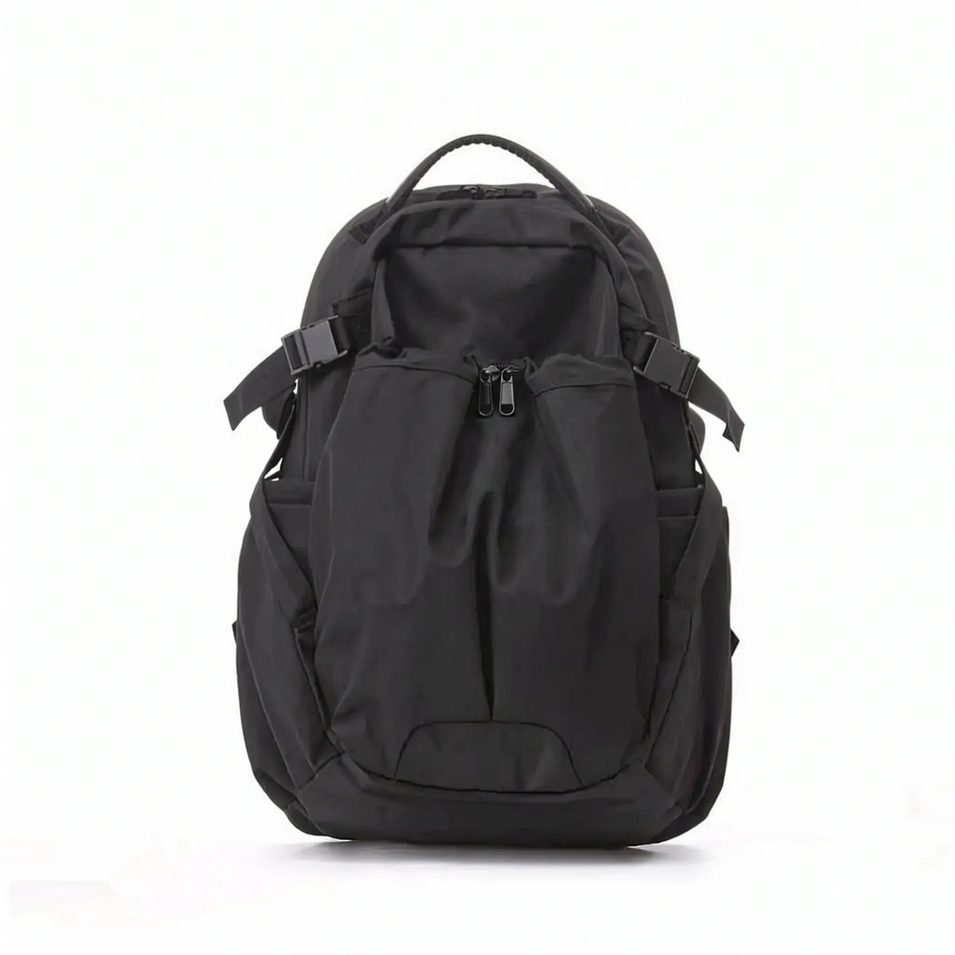 Black large capacity unisex hiking backpack, durable & water-resistant, perfect for long outdoor adventures & travel.