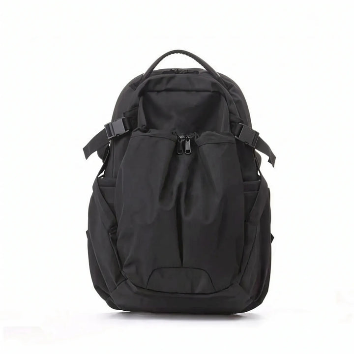 Black large capacity unisex hiking backpack, durable & water-resistant, perfect for long outdoor adventures & travel.