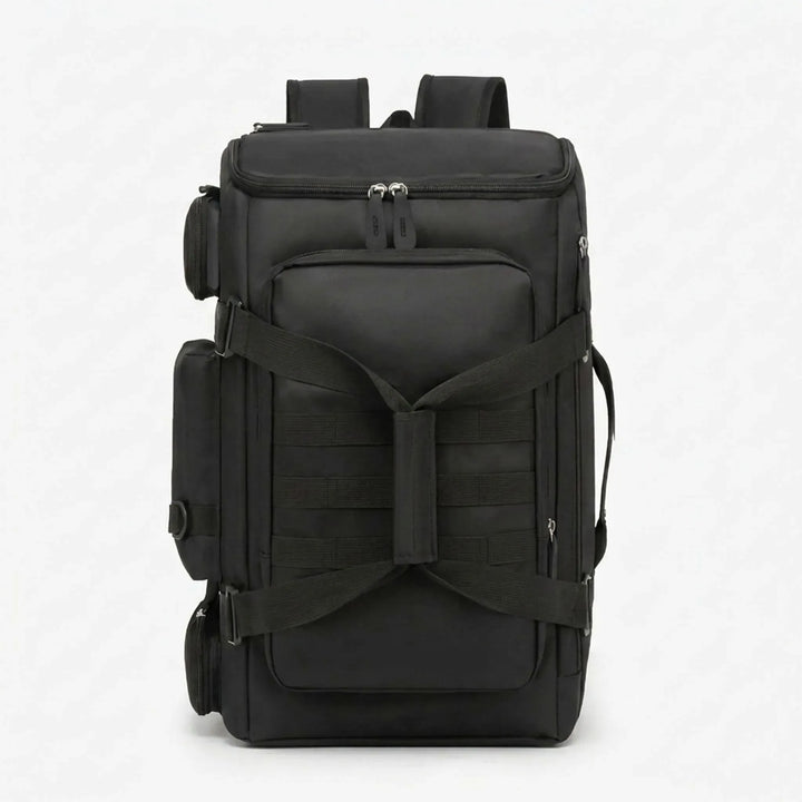 Stylish unisex large capacity travel backpack with luggage sleeve & durable design for gym & versatile travel.