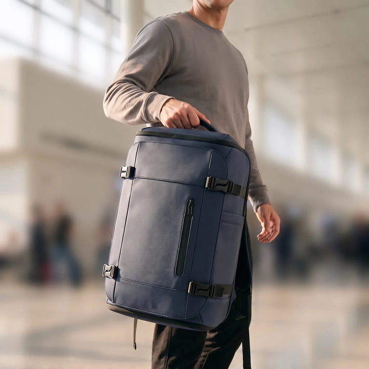 Unisex large capacity travel & commuter backpack with laptop compartment, water resistant for weekend trips.