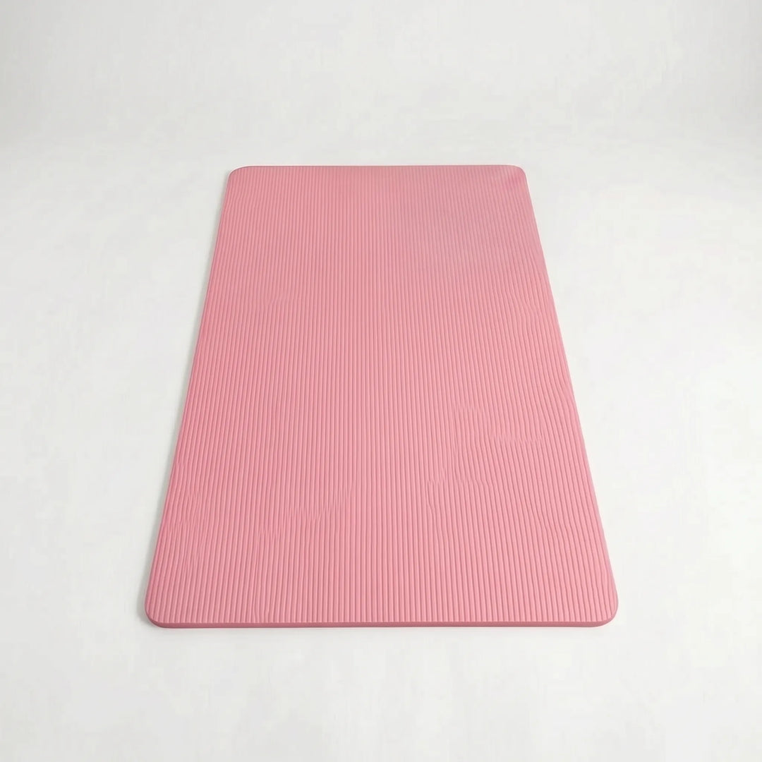 Textured, thick home workout mat. Large, non-slip unisex design ideal for fitness, yoga, pilates & floor exercises.