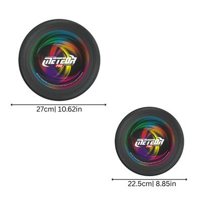 Rechargeable LED flying disc, perfect for kids' active play and family fun in the dark.