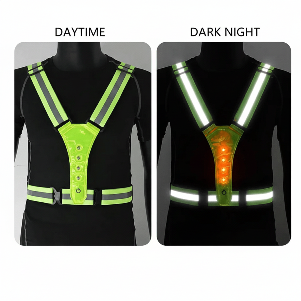 Advanced LED reflective outdoor gear provides superior night safety and visibility for all users.