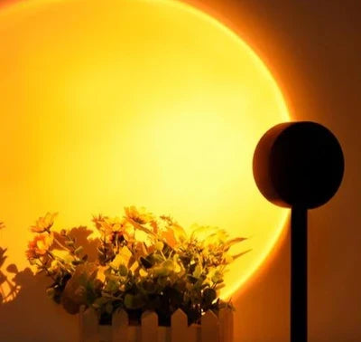 Modern home accent: Unisex LED sunset projector lamp offering various adjustable light colors.