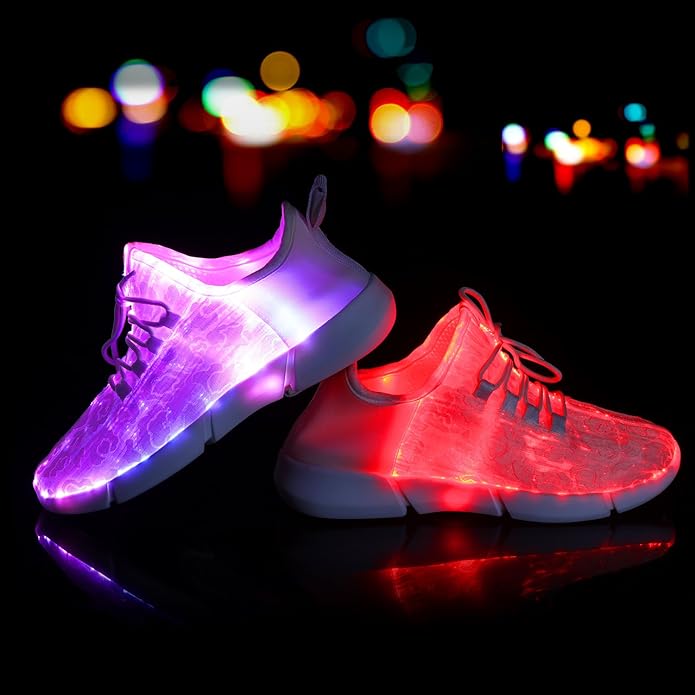 Trendy unisex LED sneakers for kids, offering a unique glowing style & comfort for all occasions.