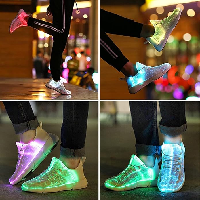 Durable unisex party shoes with bright LED lights, providing a trendy and exciting look for any kid.