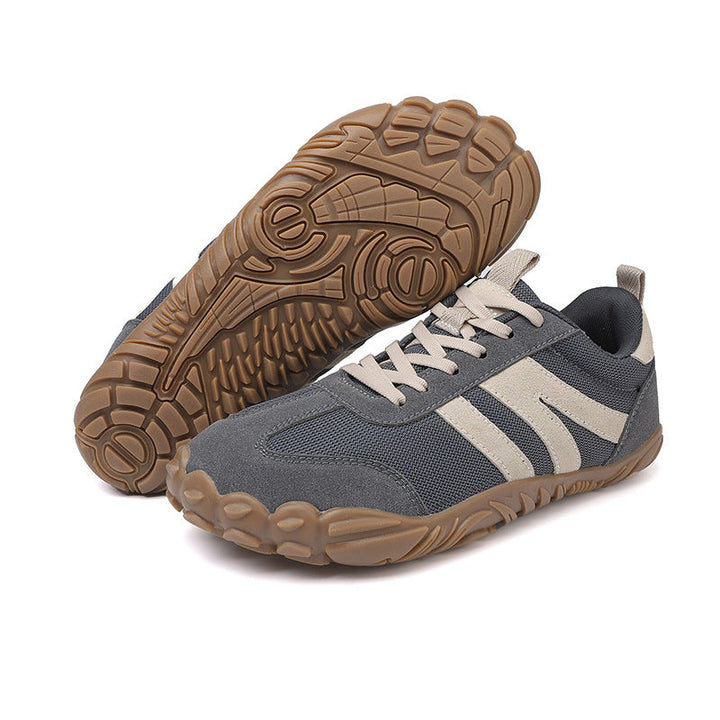 Unisex lightweight barefoot hiking shoes with wide fit for natural comfort on trails.