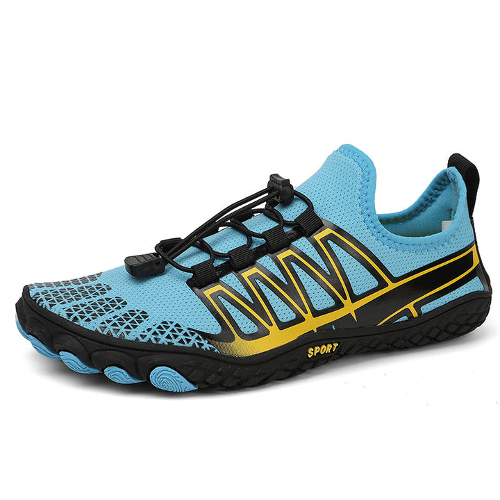 Wide toe box barefoot running shoes for ultimate comfort and natural toe splay.