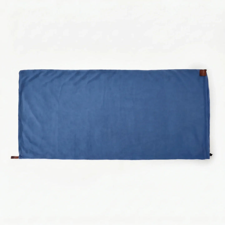 Portable fleece sleeping bag liner, ideal for hiking, backpacking, and travel. Adds extra warmth and comfort.