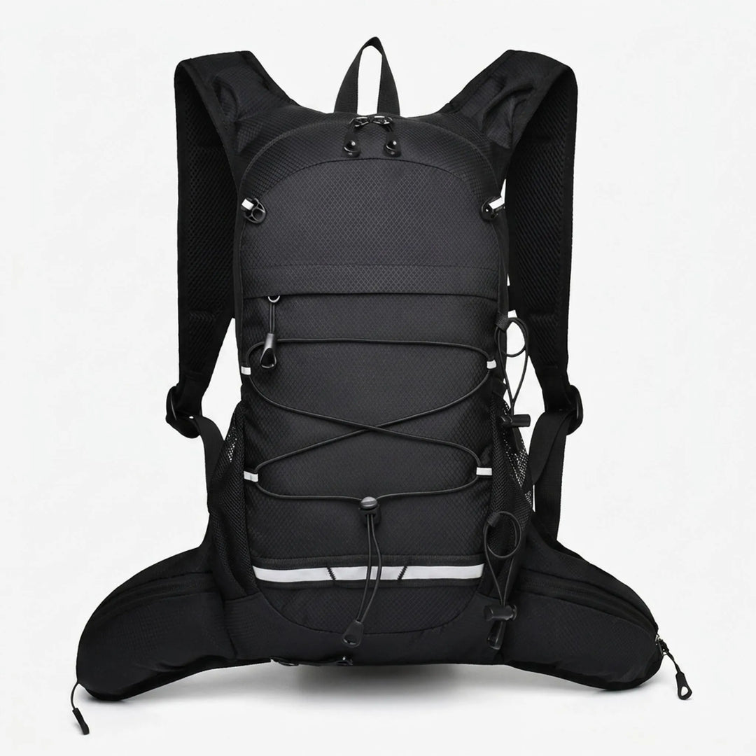Lightweight hiking daypack on a scenic mountain trail. Adventure-ready for your next outdoor excursion.