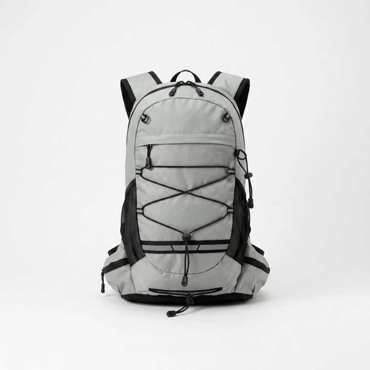 Front view of a durable, lightweight hiking daypack. Ideal outdoor gear for adventure, trail & travel.
