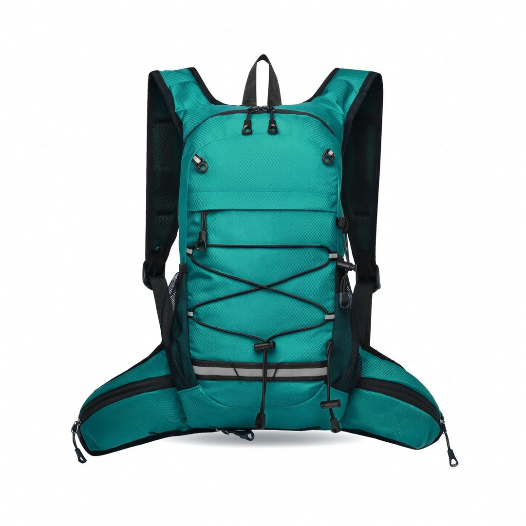 Lightweight hiking daypack packed with camping gear. Adventure-ready for trail excursions & outdoor travel.