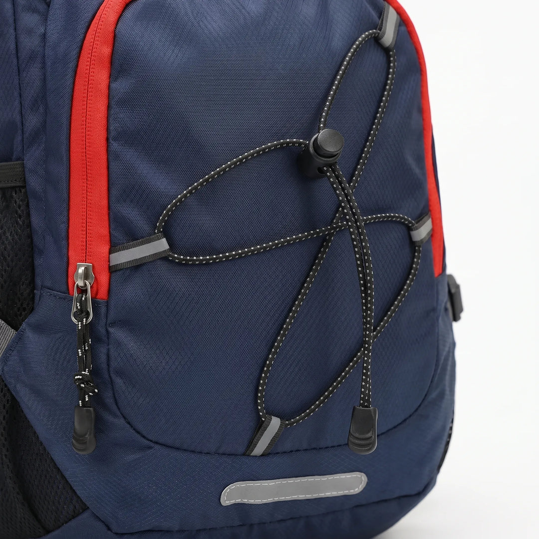 Compact daypack for outdoor gear, featuring hydration compatibility and breathable design.