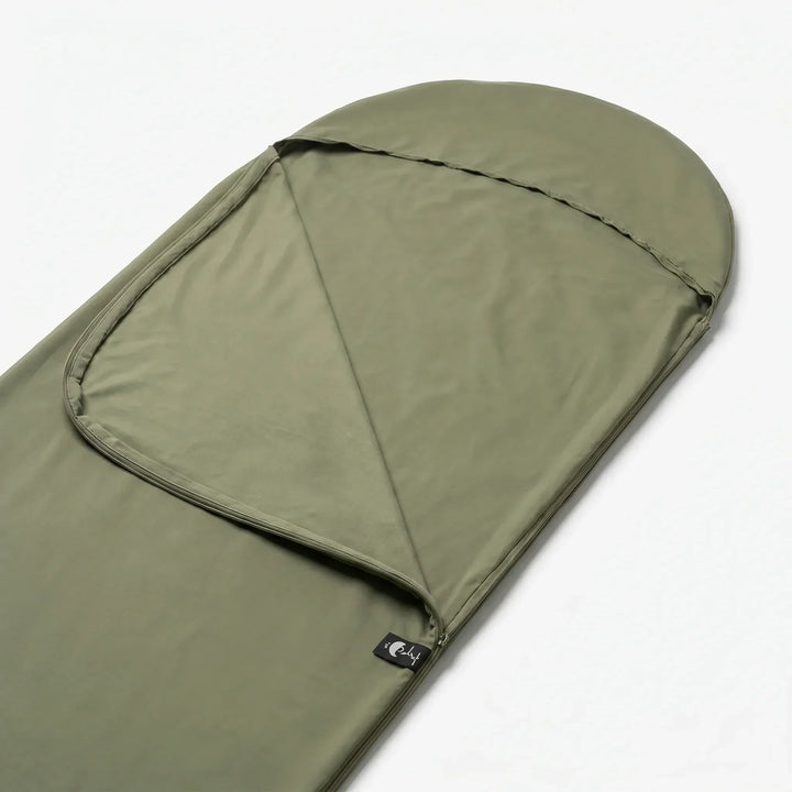 Portable hygiene sheet for sleeping bags. Essential lightweight liner for camping, hiking, and outdoor travel.