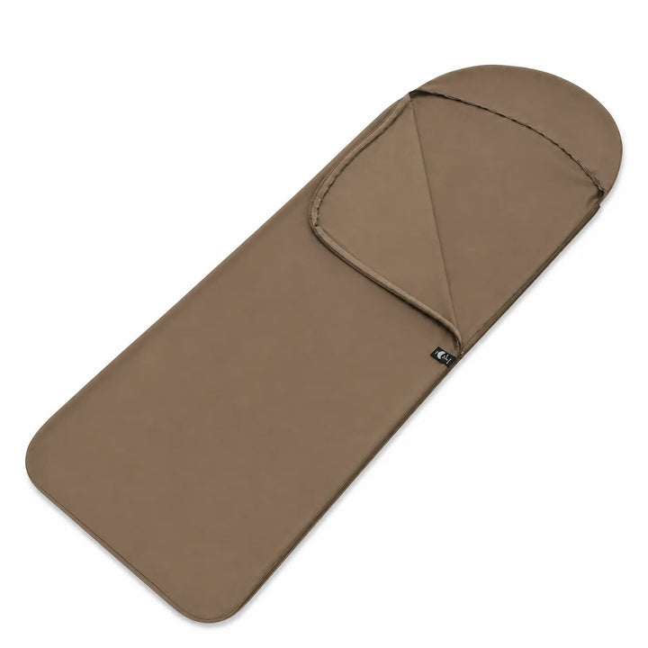 Compact & portable sleeping bag liner, perfect for backpackers, campers, hikers, and travel hygiene.