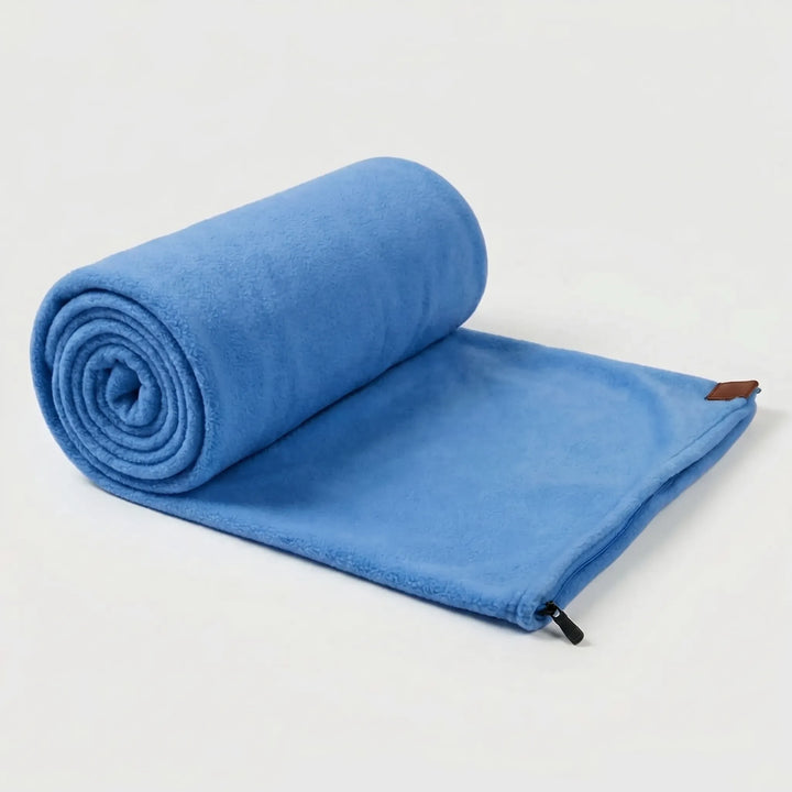 Soft fleece sleeping bag, lightweight & roll-up. Ideal for travel, camping, hiking, and outdoor adventures.