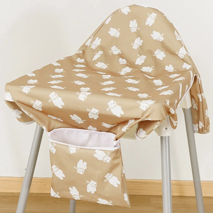 Unisex baby long sleeve waterproof bib in a fun design, preventing stains during mealtime.