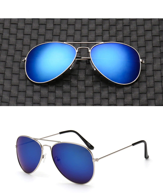 Stylish unisex polarized aviator sunglasses, fashion accessory with crucial UV & anti-glare protection.