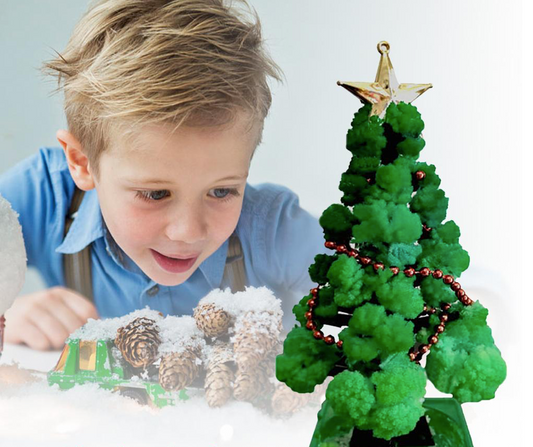 Unisex Magic Growing Christmas Tree Kit for Kids, a fun science toy for holiday decor