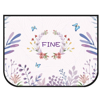 Foldable magnetic car sunshade, a practical baby transport auto accessory for UV protection.
