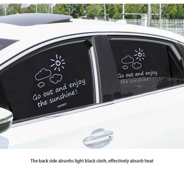 Auto accessory: Magnetic car sunshade for children, keeps car interior cool & protects from UV rays.