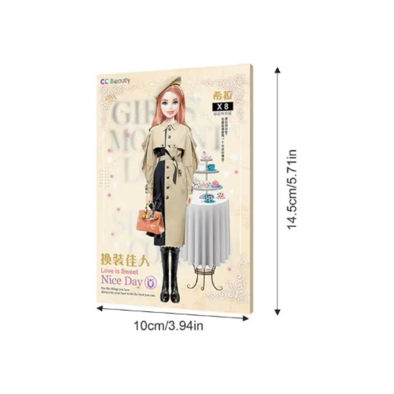 Educational magnetic dress-up doll toy, a fashion game for children's imaginative activity
