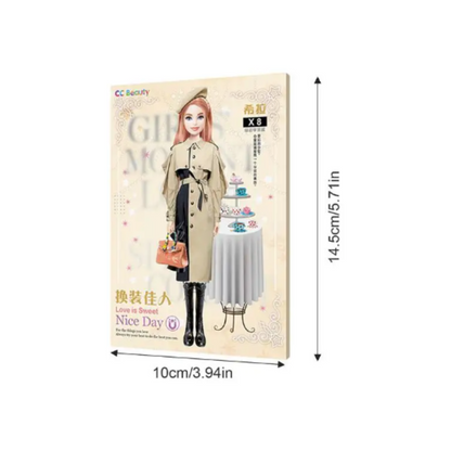 Educational magnetic dress-up doll toy, a fashion game for children's imaginative activity