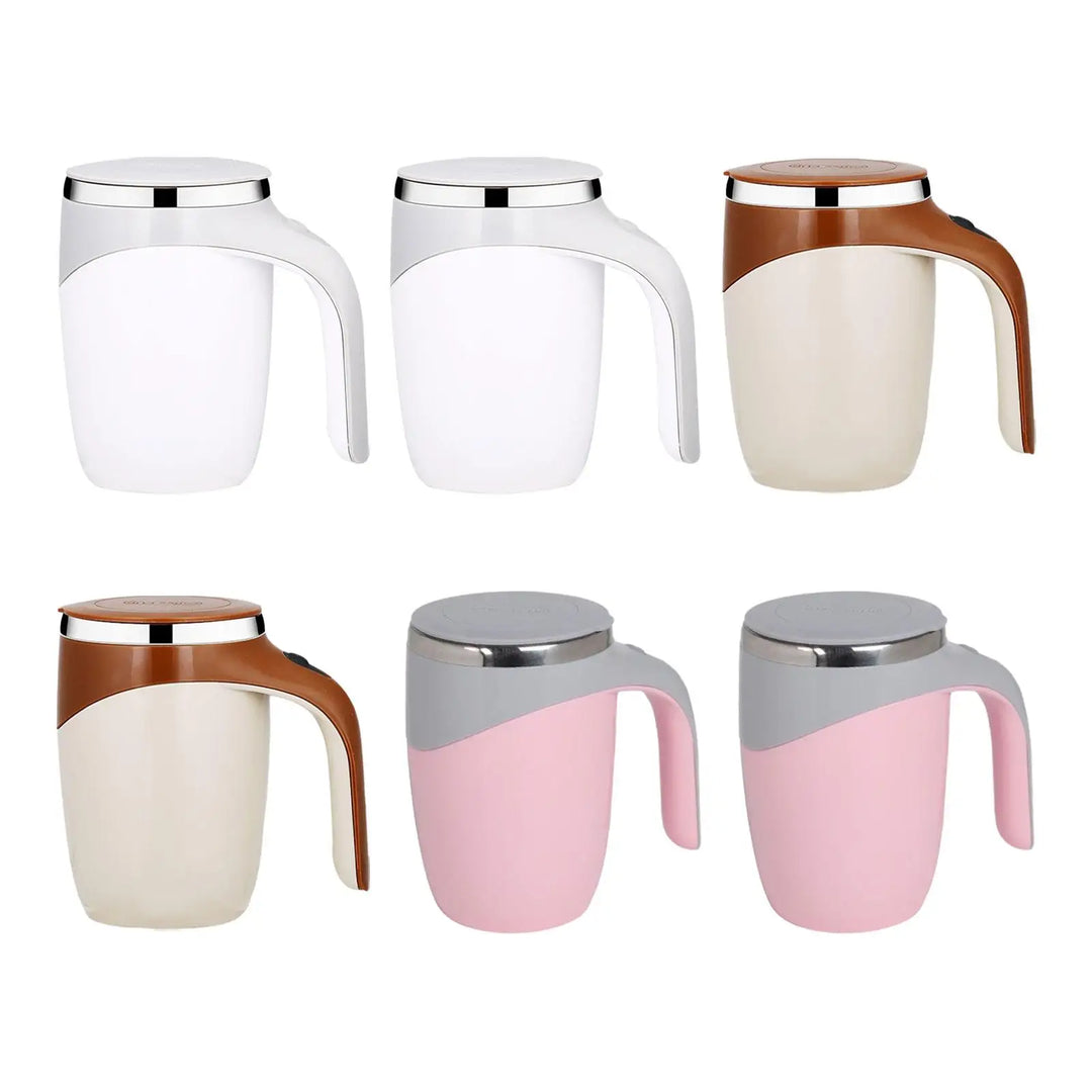 Unisex magnetic self-stirring coffee milk mug, stainless steel rechargeable travel mug