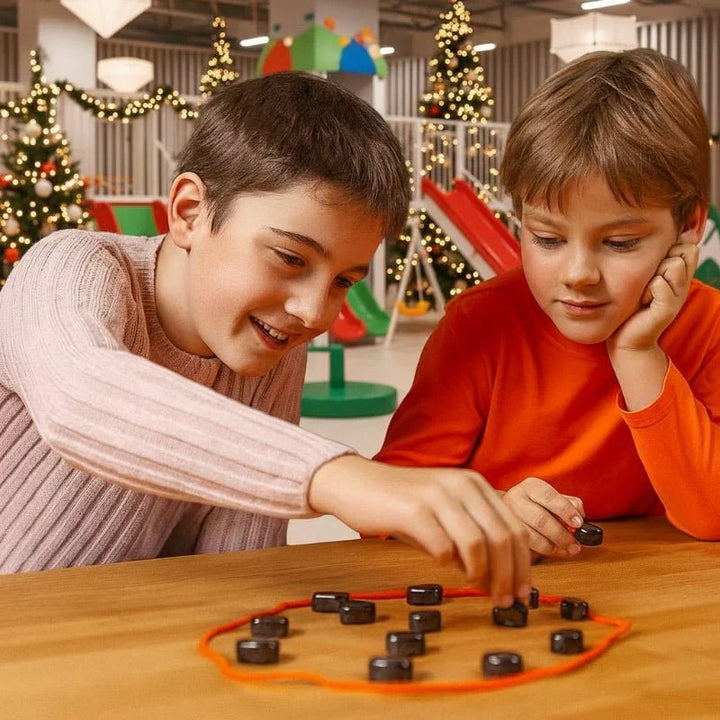 Compact magnetic chess board game for travel. Unisex portable strategy game, perfect for family fun & on-the-go entertainment.